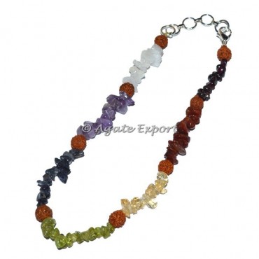 Chakra Stone Chips Anklet