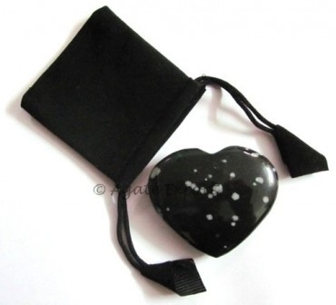 Black Obsidian Puffy Heart Gift Set
