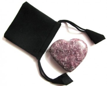 Lepidolite Puffy Heart Gift Set