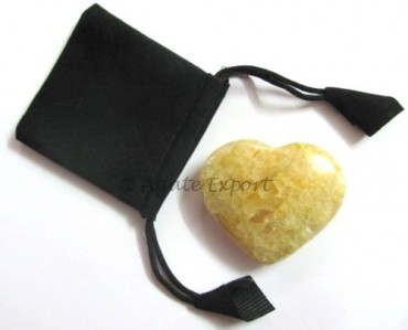 Golden Quartz Puffy Heart Gift Set