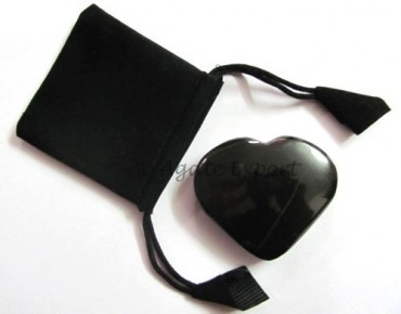 Black Agate Puffy Heart Gift Set