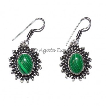 Synthetic Malachine Earring