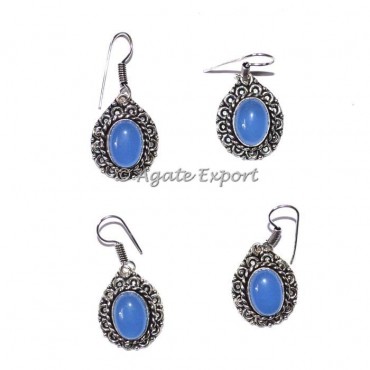 Calcedony Onyx Stone Earrings