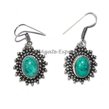 Green Turquoise Earrings