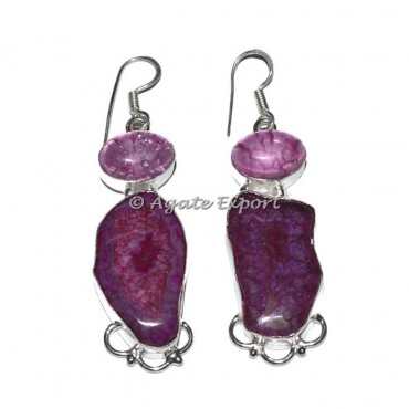 Dyed Rhocorosite Earrings