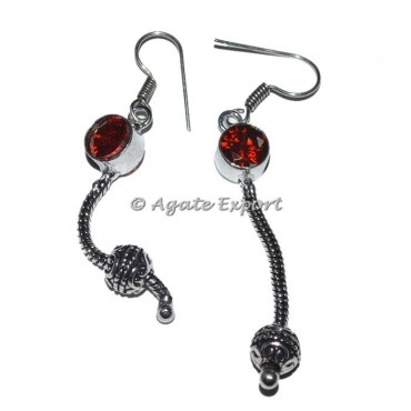 Bajra Red Quartz Earrings
