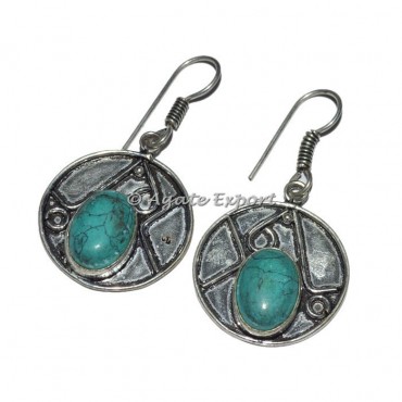 Turquoise Tibetan Earrings