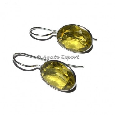 Lemon Quartz Stone Earrings