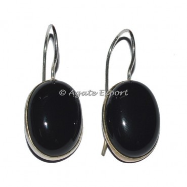 Black Agate Stone Earrings