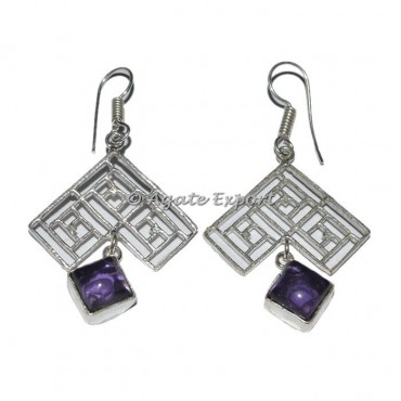 Amethyst Celtic Earrings