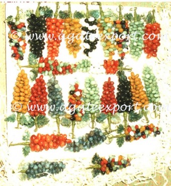 Mix Stone Agate Grapes Decoration