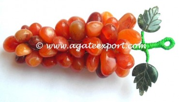 Carnelian Agate Grapes Decoration