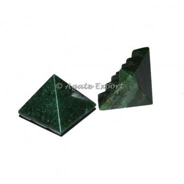 Green Jade Lemurian Pyramids