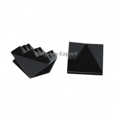 Black Agate Lemurian Pyramids