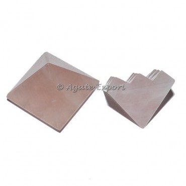 Rose Quartz Lemurian Pyramids
