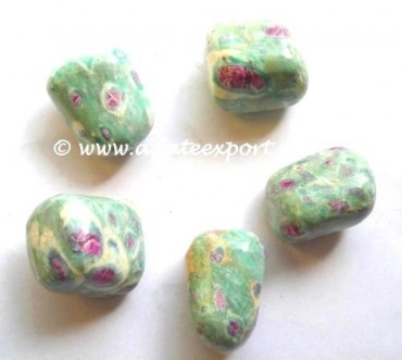 Ruby Zoisite Tumbled Stones.