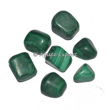 Genuine Malachite Tumbled Stones