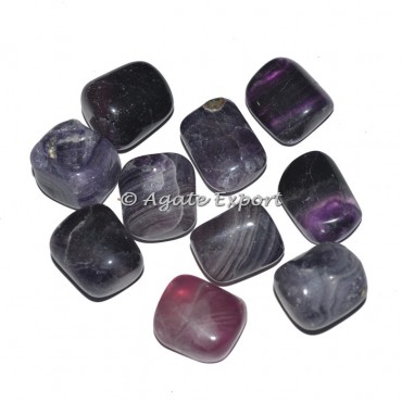 Purple Flourite Tumbled Stones
