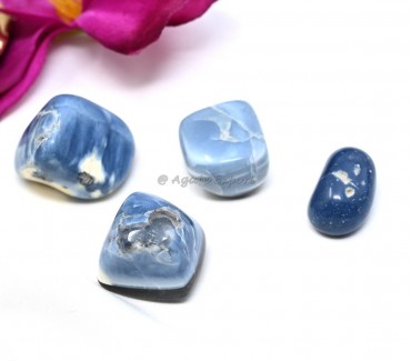 Blue Opal Tumbled Stones