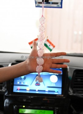 Rose Quartz Tumbled Stones for Car Hanging and Door Hanging