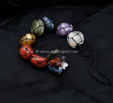 7 Chakra Tumbled Stones for Car Hanging and Door Hanging