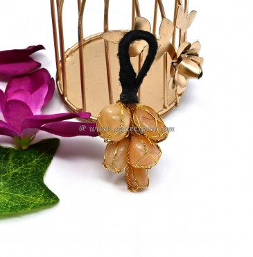 Golden Quartz Tumbled Stones for Car Hanging and Door Hanging
