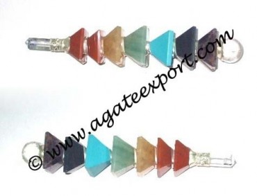 Seven Chakra Pyramids Healing Wands.