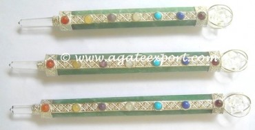 7 Chakra With Crystal Mercaba Star Wand.