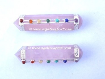 Rose Quartz 7 Chakra Healing Wand.