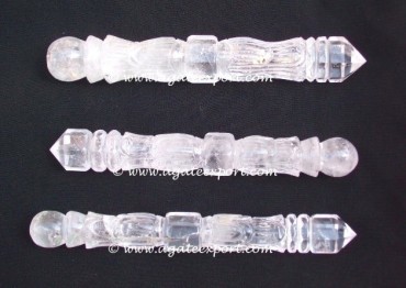 Crystal Hand Made Carved Wand.