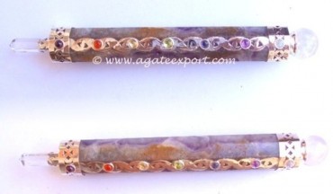 Ametyst 925 Silver Seven Chakra Wands.