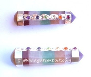 Seven Massage With Seven Chakra Stones Wands.