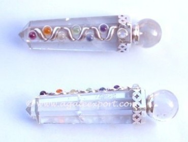 Crystal Quartz Seven Chakra Wands.