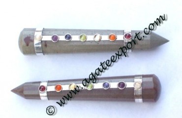 Shiva Lingam Stone 925 Chakra Wands.