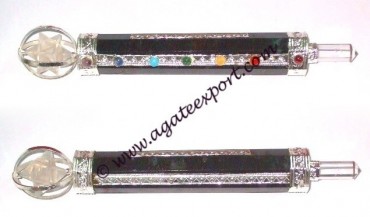 Agate Chakra Metal Wands.