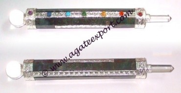Moss Agate Chakra Hand Made Wands.