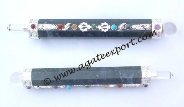 Moss Agate Hand Made Healing Wands.