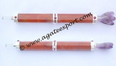 Golden Quartz With Angle Healing Wands.