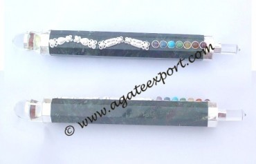 Moss Agate Chakra Wands.