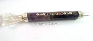 Amethyst With Crystal Angel Chakra Wand