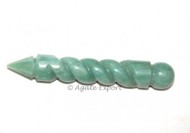 Green Aventurine Carved Healing Wands