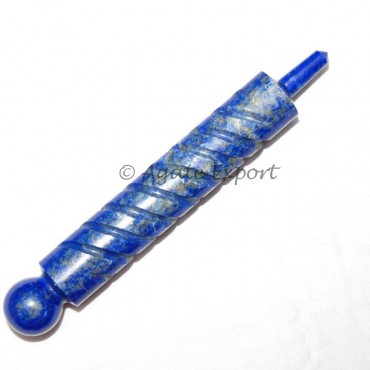 Lapis Stone Carved Wands