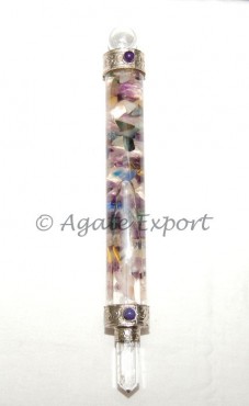 Gemstone Glass Chips Wands