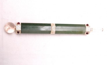 Green Jade Plane Healing Wand