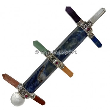 Sodailite Chakra Wand