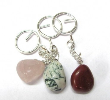 Mix Agate Tumbled Keyrings