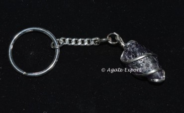 Amethyst Wire Wrap Keychain