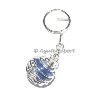 Sodailite Tumbled Keyring