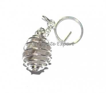 Smokey Quartz Tumbled Keyring