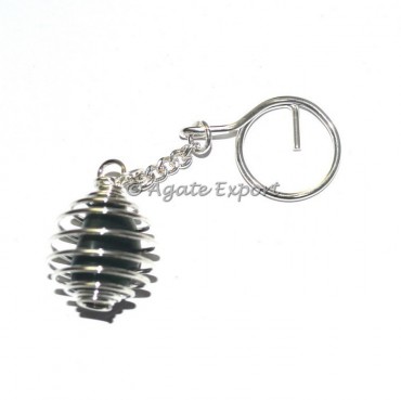 Black Agate Keychain